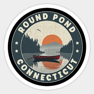 Round Pond Connecticut Sunset Sticker